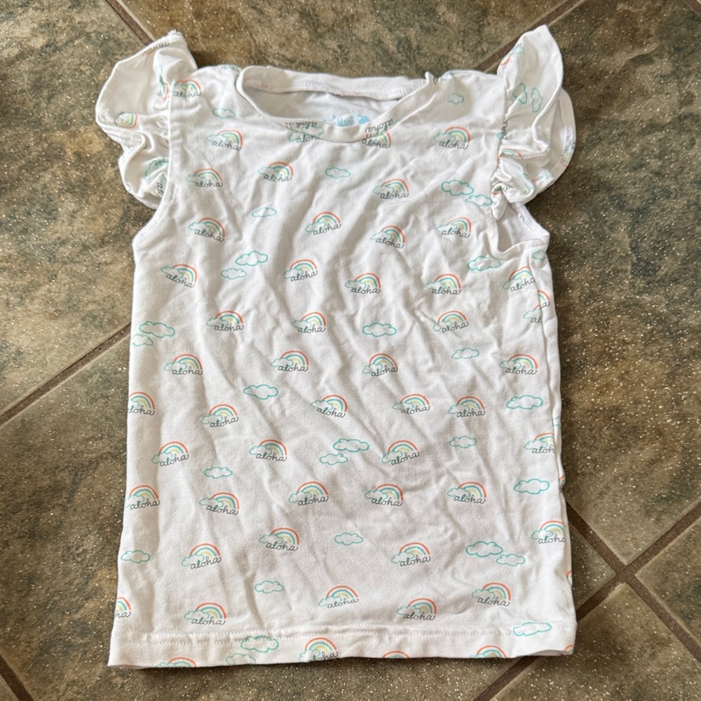 Rainbow Print Short Sleeve Kids Tee